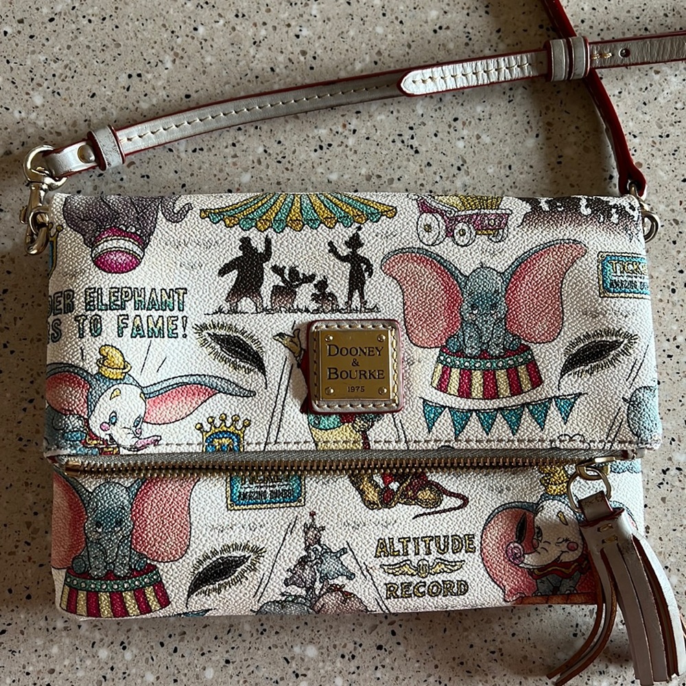 EUC Dumbo Foldover Crossbody Bag by Dooney & Bourke Disney Parks Official